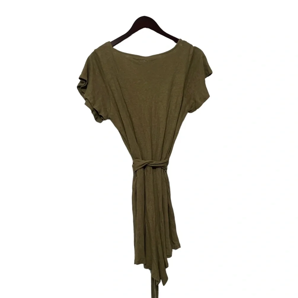 FREE PEOPLE Green Knit Wrap Belted Romper Playsuit